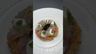 Crispy Blinis with mackerel lemon cream and lumpfish caviar [upl. by Dlarrej]