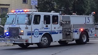 Newark Nj Fire Department Engine 13  Ladder 6 Spare 35 Responding 81720 [upl. by Ailin668]