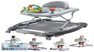 VEVOR 4in1 Baby Walker Foldable Baby Activity Center on Wheels 3 Adjustable Review [upl. by Allveta]