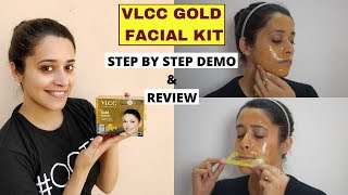 VLCC Gold Facial Kit STEP BY STEP DEMO amp REVIEW  घर पे Gold फेशियल  Just another girl [upl. by Xerxes]