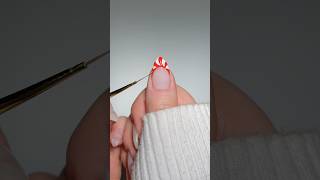 Christmas asmr nail tutorial ♥️🎀 christmas nailart shorts asmr [upl. by Rebah581]