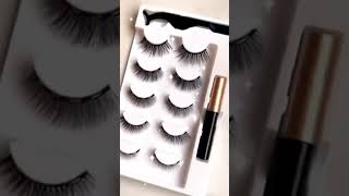 Magnetic eyeliner eyelash set youtubeshorts womensfashion magneticeyelashes shortsviral [upl. by Dnalwor]