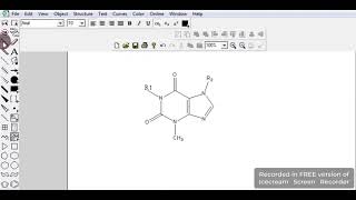 XANTHINE Organic Chemical Chemistry Chemdraw [upl. by Alebasi]