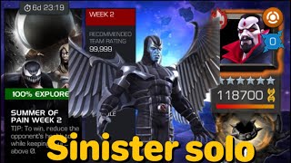 Summer of Pain  week2  Mister Sinister solo with Archangel  MCOC [upl. by Moody]