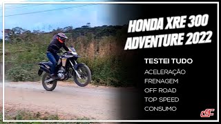 HONDA XRE 300 ADVENTURE 2022  TEST RIDE COMPLETO  DURVALCARECA [upl. by Xylina]