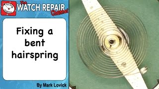 How to repair a bent hairspring watch repair tutorials [upl. by Lrig]