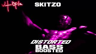 Travis Scott  SKITZO  Bass Boosted amp Distorted Utopia remaster 8D Audio 100X Bass Boost [upl. by Astred]