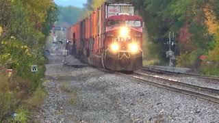 Nice Surprise While Riding The Christmas Train DPU Big CSX Freight Train CSX Train at The Bend [upl. by Aynatan]