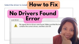 How to Fix No Drivers Found Error on Windows  Easy StepbyStep Guide [upl. by Sissie]