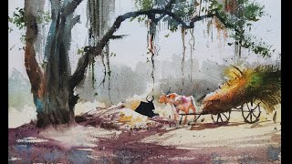 Loose Watercolor Landscapes WetonWet Techniques for Beginners [upl. by Hedley143]