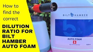 Bilt Hamber Auto Foam  How to work out the correct dilution ratio PIR [upl. by Anatnahs]