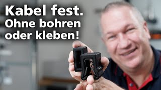 Befestigungsclips Wie können Kabel befestigt werden ohne zu bohren FAQ DE [upl. by Yesdnik227]