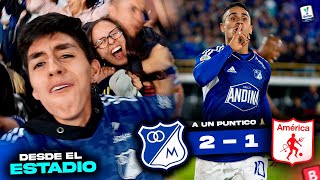 💙🔥Millonarios vs América 21 DESDE LA TRIBUNA Reacción Goles Y Resumen Liga betplay 2023 hoy [upl. by Ahsilef18]