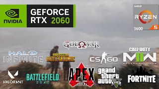 10 Games RTX 2060 6GB 1080P FPS TEST  AMD RYZEN 5 3600 [upl. by Oetomit]