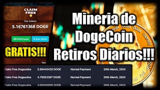 NUEVA MINERIA EN LA NUBE DE DOGECOIN GRATIS [upl. by Haraf]