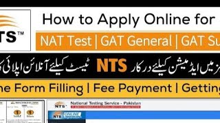 How to apply for NTSnational aptitude test Premedical Pre engineering for diff Universties pak [upl. by Rosner133]