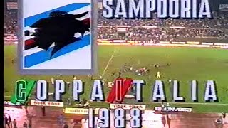 Gianluca Vialli intervista dopo vittoria Coppa Italia 1988 Torino CalcioUc Sampdoria [upl. by Nabala529]