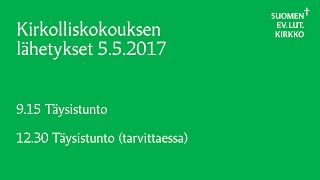 Kirkolliskokouksen täysistunto 552017 klo 1230 [upl. by Shannah]