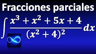 282 Integral mediante fracciones parciales factor cuadrático repetido [upl. by Marlea767]