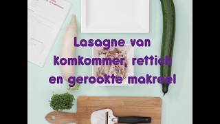 Koolhydraatarm recept Lasagne van gerookte makreel rettich en komkommer [upl. by Sirroned650]