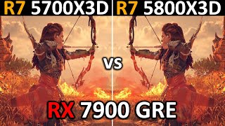 RYZEN 7 5700X3D vs RYZEN 7 5800X3D  RX 7900 GRE  Test In 12 Games  2024 [upl. by Oloap]