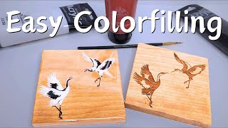 Easy Way to Paint Color Fill Laser Engraved Wood [upl. by Neyut]