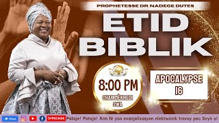 EGLISE DE DIEU SAINTETÉ EN CHRIST  Apocalypse Chapter 16  Wednesday Night Bible Study  91124 [upl. by Orsini]