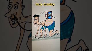 Deep Meaningful Drawing📱technology blessings drawing shorts Samarpan5555 [upl. by Bricker235]