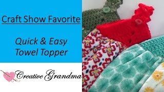 How To Crochet Quick amp Easy Towel Topper [upl. by Derdle]