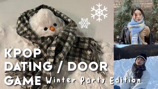 kpop dating door game  winter holiday party edition 17 rounds boy groups and girl groups [upl. by Amsden991]