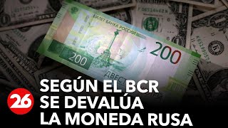 La moneda rusa se devaluó 41 rublos por dólar desde la intervención del Banco Central [upl. by Hum918]