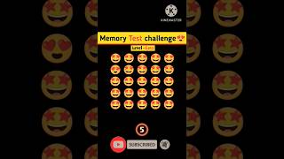 MEMORY TEST CHALLENGE Test challenge🤯🤪viralshortvideoamazingfacts iqtestiqleveltestpoweremojy [upl. by Porta]