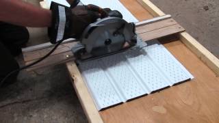 How to Cut Soffit or Siding With a Circular Saw [upl. by Sarena565]