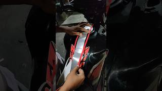 Honda sp shine sticker modified automobile bikestickering shorts viralshort dwrapping [upl. by Elimay453]