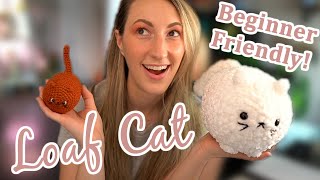 Almost NO SEW Loaf Cat Crochet Tutorial BEGINNER FRIENDLY [upl. by Ertsevlis]