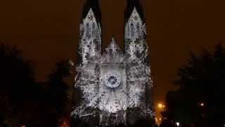 ESCAPE  mapping the St Ludmila Church  BordosArtWorks  SIGNAL FESTIVAL 2015 Prague 4K [upl. by Banyaz]