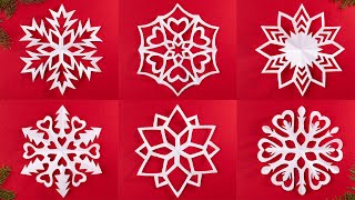 Cómo Hacer 6 Copos de Nieve de Papel Fáciles para Navidad y Año Nuevo 🎄❄️  Tutorial DIY Paso a Paso [upl. by Ki]