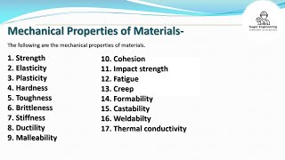 mechanical properties of materials [upl. by Seaden708]