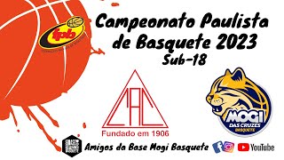 FPB 2023 SUB18 – CRAVINHOS BASKETBALL X MOGI BASQUETE – 01052023 [upl. by Dewhirst]