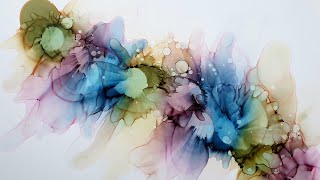 Alcohol Ink Beginner Tutorial Fluid Art  in real time  nr 56 [upl. by Rovert137]