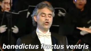 ANDREA BOCELLI AVE MARIA SCHUBERT Lyrics  traduzione [upl. by Barbabas]