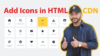 How to Use Font Awesome Icon on HTML Website using CDN  Complete Tutorial [upl. by Vahe]