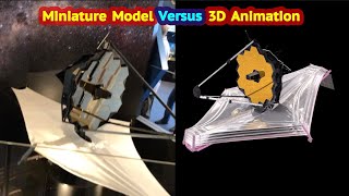 JWST Deployment Model Versus 3D Animation James Webb Space Telescope [upl. by Anirbaz]