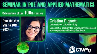 PLENARY TALK BY CRISTINA PIGNOTTISESSION 100 [upl. by Ninehc391]