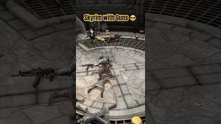 Skyrim With Guns gaming gamer games mods skyrim funny shorts ytshorts funnyshorts lol fun [upl. by Namyaw]