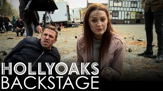 Hollyoaks Backstage Warrens Wheels Goes Up in Smoke [upl. by Goulden]