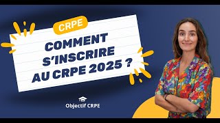 Comment sinscrire au CRPE 2025 [upl. by Tuck979]