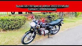 SUZUKI GS150 SE 202223 MODEL  LOW MILEAGE  EXCELLENT CONDITION  LIKE ZEROMETER  SALIK CARS [upl. by Acherman299]