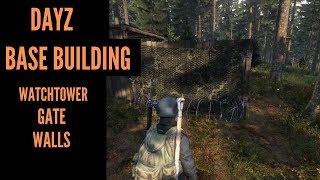 Dayz 2019 How to build a base watchtower walls garden and a locked gate [upl. by Danielle]