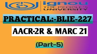 BLIE227 AACR2R CATALOGUING PRACTICAL  BLIE227 PRACTICAL MORE THAN THREE AUTHORS  ignou blis [upl. by Elfrida]